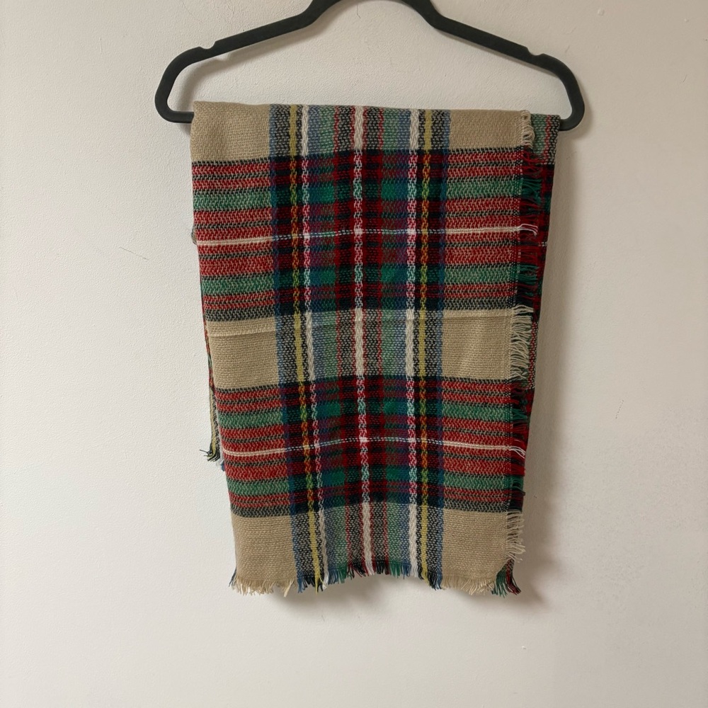 Tartan Plaid Womens Fringe Scarf Shawl
polyester Blend 54x54” - Picture 2 of 5